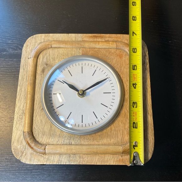 Wooden Square Table Clock 7”x7” - Picture 3 of 10
